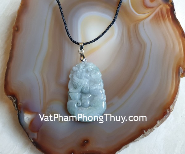 Mặt 12 con giáp ngọc phỉ thúy trong (Dần) S6886-3