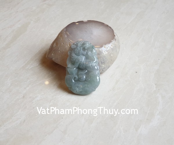 Mặt 12 con giáp ngọc phỉ thúy trong (Dần) S6886-3