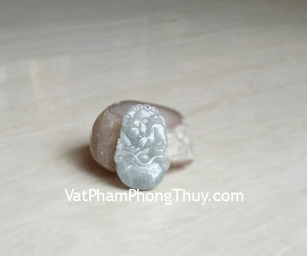 Mặt 12 con giáp ngọc phỉ thúy trong (Hợi) S6886-12