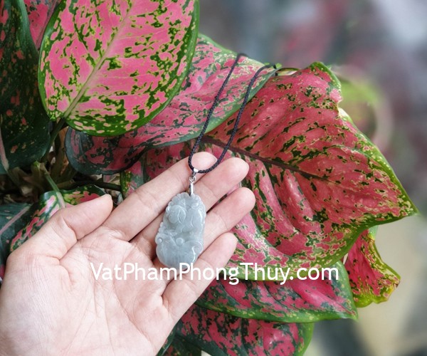 Mặt 12 con giáp ngọc phỉ thúy trong (Hợi) S6886-12