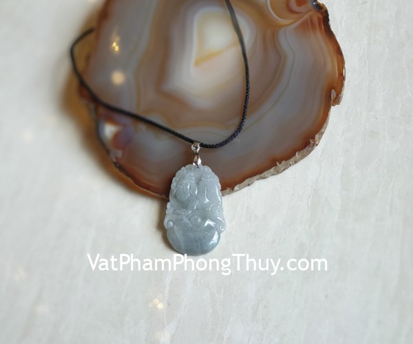 Mặt 12 con giáp ngọc phỉ thúy trong (Hợi) S6886-12