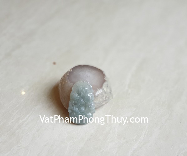 Mặt 12 con giáp ngọc phỉ thúy trong (Mão) S6886-4