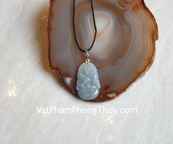 Mặt 12 con giáp ngọc phỉ thúy trong (Mão) S6886-4