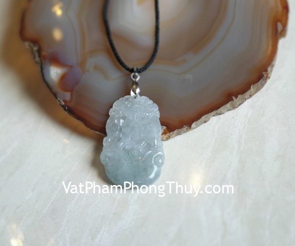 Mặt 12 con giáp ngọc phỉ thúy trong (Mùi) S6886-8