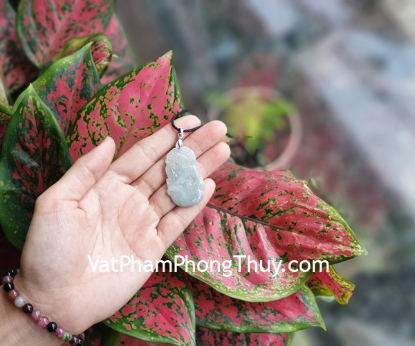 Mặt 12 con giáp ngọc phỉ thúy trong (Mùi) S6886-8