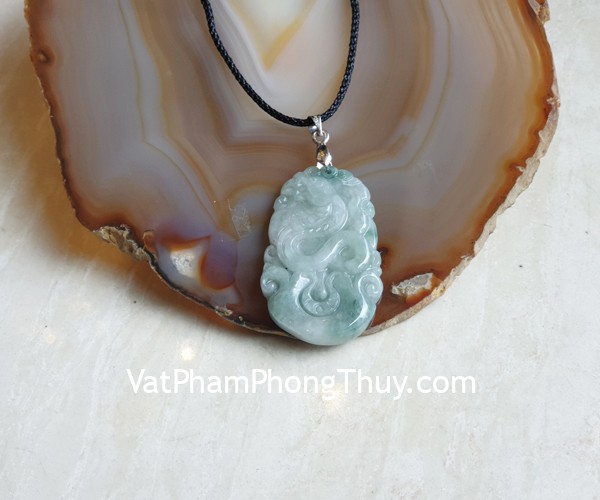 Mặt 12 con giáp ngọc phỉ thúy trong (Tỵ) S6886-6