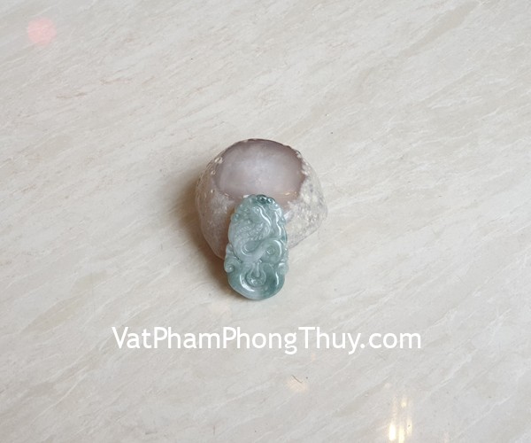 Mặt 12 con giáp ngọc phỉ thúy trong (Tỵ) S6886-6
