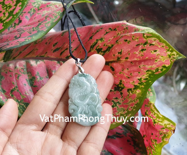 Mặt 12 con giáp ngọc phỉ thúy trong (Tỵ) S6886-6