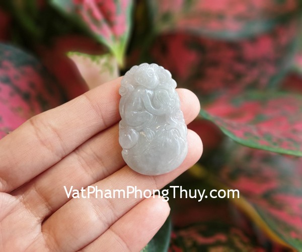 Mặt 12 con giáp ngọc phỉ thúy trong (Thân) S6886-9