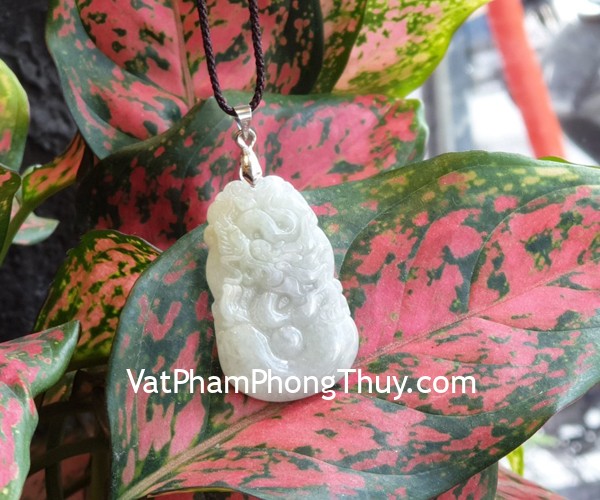 Mặt 12 con giáp ngọc phỉ thúy trong (Thìn) S6886-5