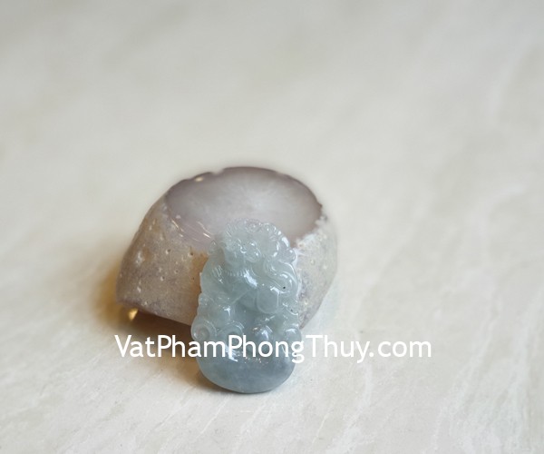 Mặt 12 con giáp ngọc phỉ thúy trong (Tý) S6886-1