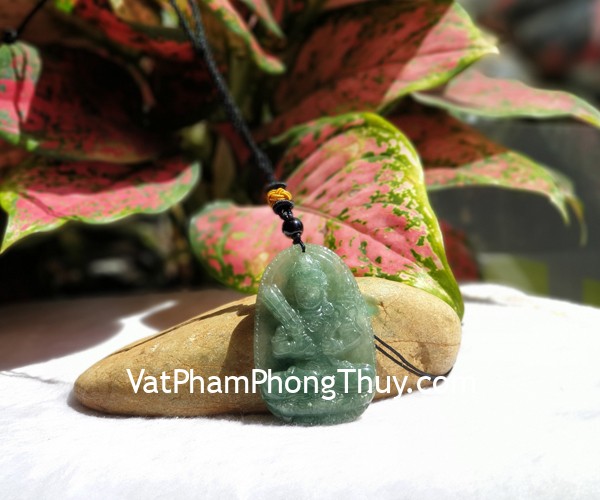 Phật bản mệnh Hư Không Tạng ngọc Phỉ Thúy tuổi Sửu + Dần S6864-2