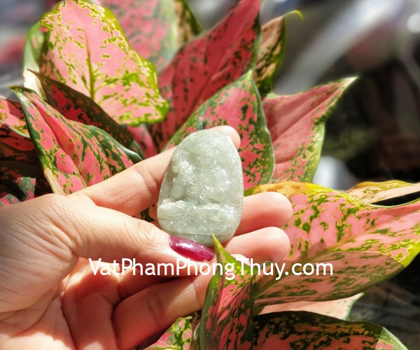 Phật bản mệnh Phỉ Thúy xanh đậm sắc sảo A+ lớn, tuổi Ngọ S6864-5