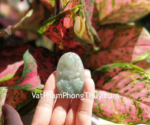 Phật bản mệnh Phỉ Thúy xanh đậm sắc sảo A+ lớn, tuổi Thìn, Tỵ S6864-4