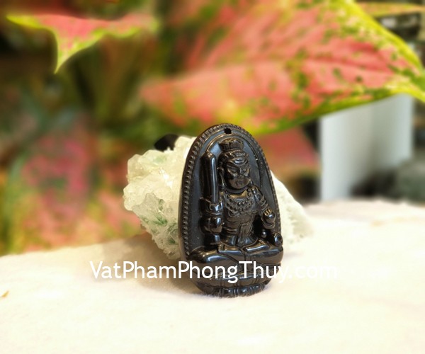 Phật Bất Động Minh Vương (tuổi Dậu) đá hắc ngà S6844-7