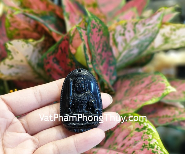 Phật Bất Động Minh Vương (tuổi Dậu) đá hắc ngà S6844-7