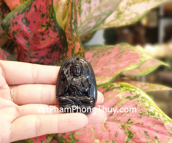 Phật Đại Thế Chí Bồ Tát (tuổi Ngọ) đá hắc ngà S6844-5