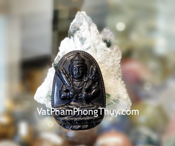 Phật Hư Không Tạng (tuổi Sửu + Dần) đá hắc ngà S6844-2