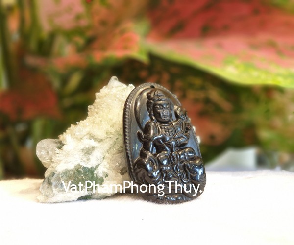 Phật Phổ Hiền Bồ Tát (tuổi Thìn + Tỵ) đá hắc ngà S6844-4