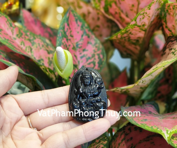 Phật Phổ Hiền Bồ Tát (tuổi Thìn + Tỵ) đá hắc ngà S6844-4