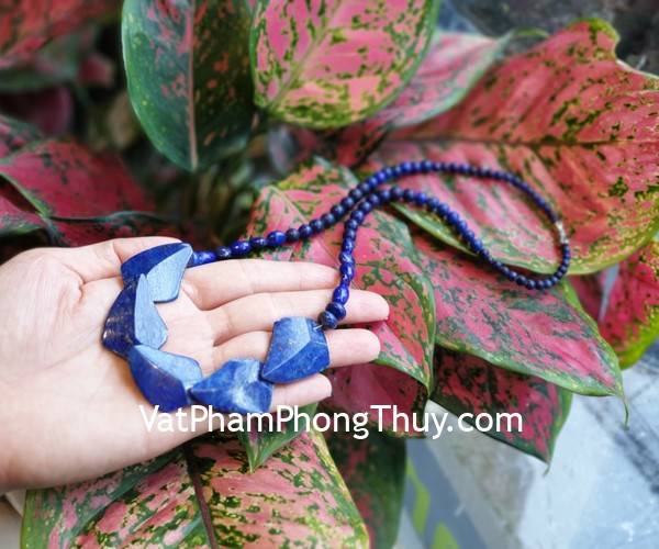 Vòng cổ đá thanh kim phối lạ S6393