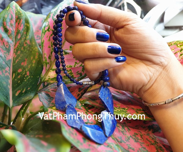 Vòng cổ đá thanh kim phối lạ S6393